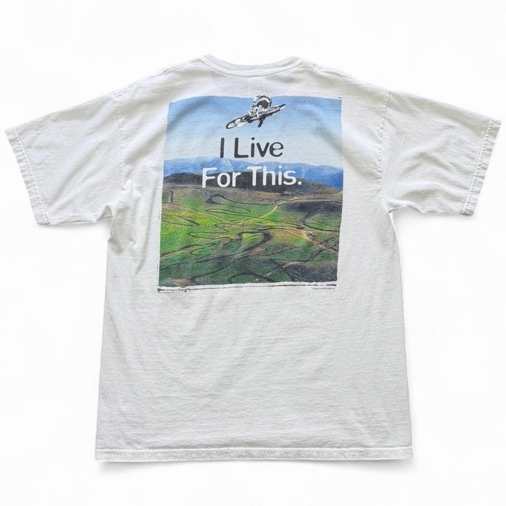 Vintage Y2K 2004 Motocross I Live For This Extreme Sports Biking T-shirt L